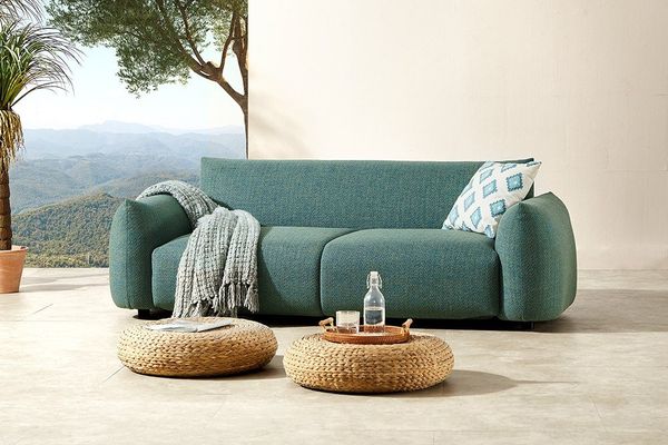 riess-ambiente Loungesofa SEAHAWK 210cm türkis · wetterfeste 2-Sitzer Couch für Garten, Terrasse, Einzelartikel 1 Teile, Balkon-Sofa · Gartenmöbel · Outdoor · eckig · Aluminium · Olefin
