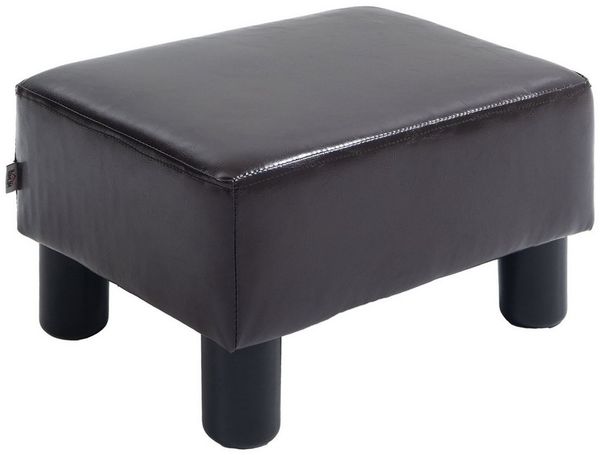 HOMCOM Fußhocker Beinstütze Sitzhocker Eingangbank (Bank Sitzbank, 1 St, Rückenfreier Hocke), Schwarz 40 x 30 x 24 cm