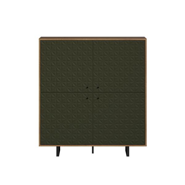 Highboard Sentra | Dark Green / Artisan Eiche