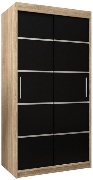 ABIKS MÖBEL Kleiderschrank Verona 1 Schlafzimmerschrank Schiebetüren - Kleiderstange und Regalen