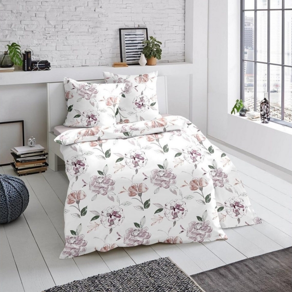 TRAUMSCHLAF Bettwäsche Atherton, Biber, 3 teilig, Biberbettwäsche weich und kuschelig Bild 5