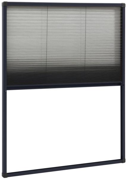 vidaXL Insektenschutz-Plissee für Fenster Aluminium Anthrazit 60x80cm 148663