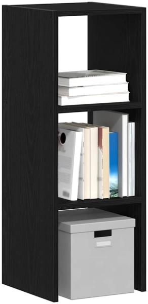 vidaXL Bücherregal Stapelbar Schwarz Eichen-Optik 30x30x80 cm 858805