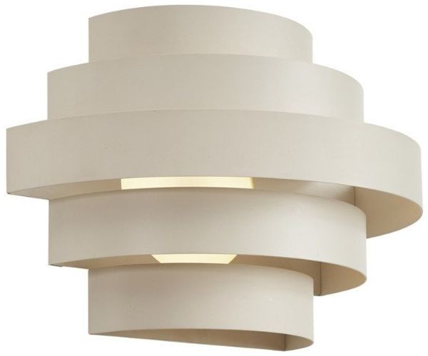 Qazqa Wandleuchte Lines, LED fest integriert, Extra-Warmweiß, QAZQA Wandleuchte, integrated, Beige, Stahl, Modern
