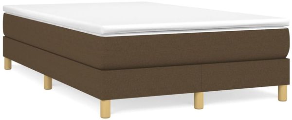 vidaXL Boxspringbett mit Matratze Dunkelbraun 120x200 cm Stoff, Härtegrad: H2 [3144162] Bild 2