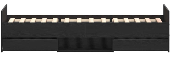 vidaXL Bettgestell Schwarz Eichen-Optik 100 x 200 cm Holzwerkstoff 3329326 Bild 7