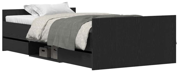vidaXL Bettgestell Schwarz Eichen-Optik 100 x 200 cm Holzwerkstoff 3329326 Bild 2