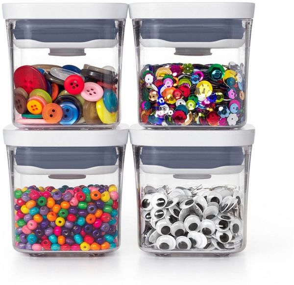 OXO Good Grips Aufbewahrungssystem OXO 4-Piece Mini POP Container Set, Kunststoff, (Set, 4-tlg), Langlebig, spülmaschinenfest und vielseitig einsetzbar