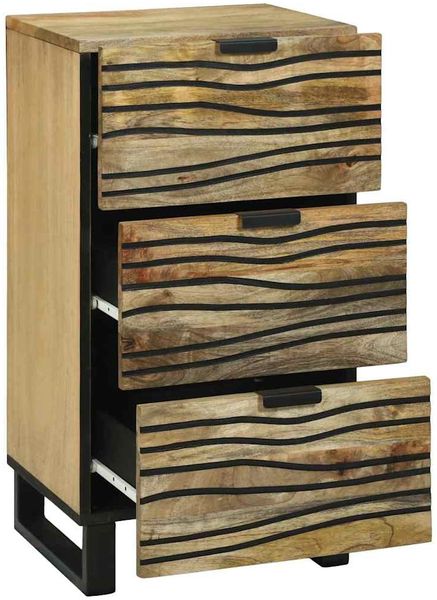 Sideboard, Kommode Braun 40 x 33 x 75 cm massives Mangoholz