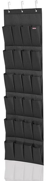Leifheit Hängeregal Organizer aus Stoff, Hängeregal für Schuhe, hängende Schuhaufbewahrung, Hängeaufbewahrung 1-tlg, Schuhregal mit Türhaken, hygienisch abwaschbarer Polyesterstoff