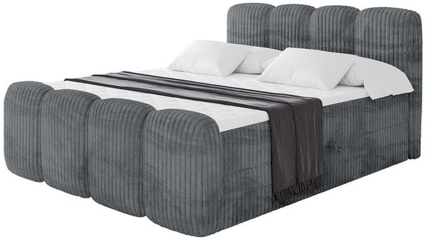 ALTDECOR Boxbett NINA-Z (Multipocket-Matratze H4, H3 Matratze Bonellfederung, Topper, Kopfteil), Doppelbett mit Fußteil