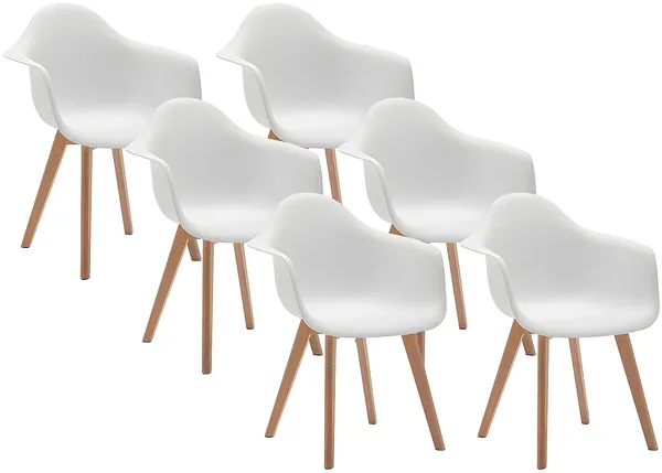 Vente-unique - VIXI Stuhl Plastik Weiß - B 57 cm x H 84 cm x L 63,5 cm