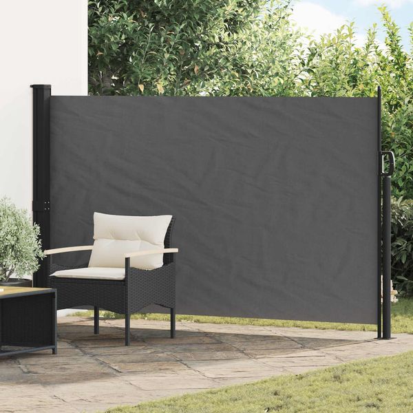 vidaXL Ausziehbares Seitenmarkise Anthrazit 300 x 170 cm Polyester 42035426