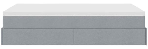 vidaXL Ottoman-Bett mit Matratze Hellgrau 120x200 cm Stoff 3311099 Bild 9