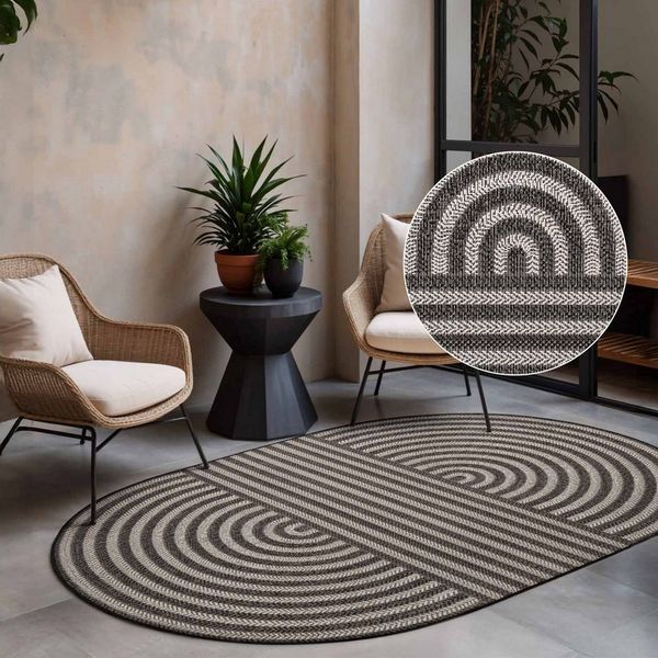 Ted Baker Teppich Woodfield, Wendeteppich, oval, Höhe: 8 mm, Designteppich, Wetterfest, Pflegeleicht, Modern, Wohnzimmer, Terrasse