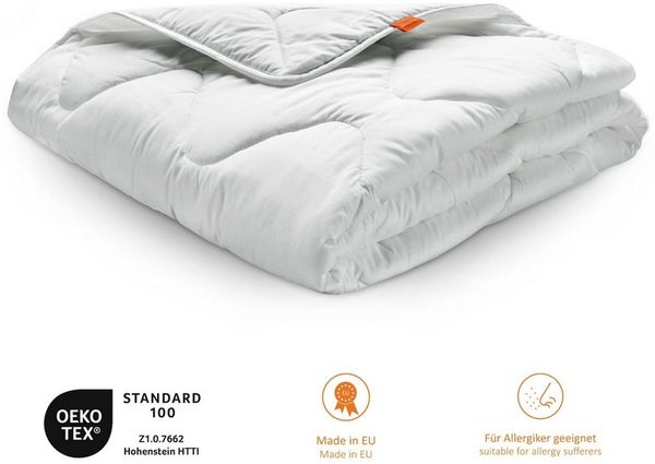 sleepling Microfaserbettdecke Basic 100, Füllung: 100% Polyester, Bezug: 100% Polyester, in 135x200 cm, 155x220 cm und Weitere, Allergiker geeignet, Made in EU