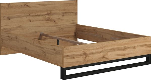 Home affaire Bett Bronne, TOPESELLER! Industrial Design (In den Breiten 140cm, 160cm und 180cm), mit Kufen in Metalloptik, FSC-zertifiziert, Made in EU