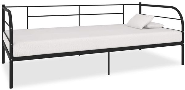 Tagesbett-Rahmen Schwarz Metall 90×200 cm [284673]