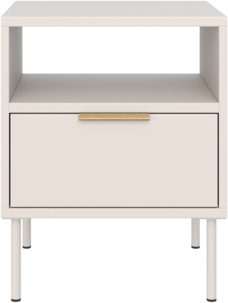 Selsey 'Vena' – Nachttisch mit Schublade und Nische, Kaschmir, 45 cm Bild 6