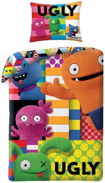 Ugly Dolls Bettwäsche Set aus Baumwolle Bettdeckenbezug 140 × 200 cm mit 70 × 90 cm Kissenbezug