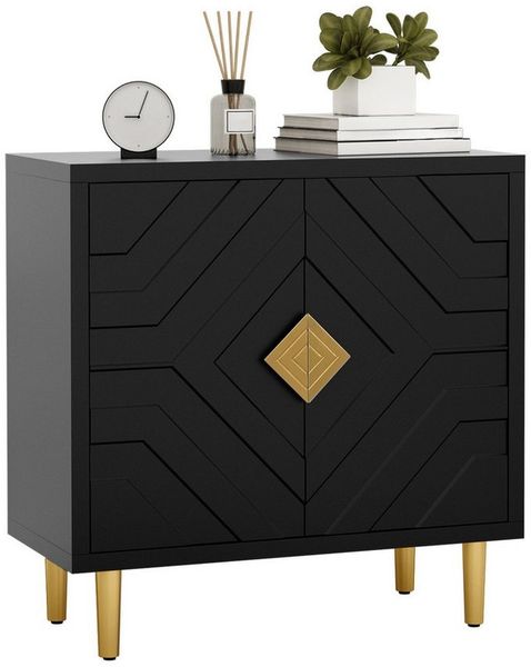 HOLTICO Sideboard Schrank für Wohnzimmer, Küche, Schlafzimmer (1 St), Kommode mit 2 Türen, Küchenschrank, Aufbewahrungsschrank