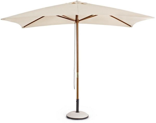 Natur24 Ampelschirm Syros Sonnenschirm 300 x 200 x 250 cm Holz Stahl Polyester Natur Beige