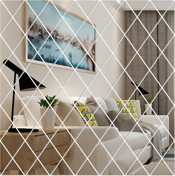 Zaewry 3D-Wandtattoo Wandspiegel Spiegelfliesen Selbstklebend DIY Acryl wanddeko Mirror (58 St), für Zuhause Wohnzimmer Schlafzimmer Dekor