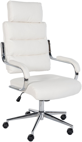 CLP Bürostuhl Campo Kunstlederbezug höhenverstellbar drehbar mit Kippfunktion,weiß