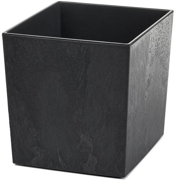 KONZEPT Pflanzkübel Blumenkübel mit Einsatz, XL 40 x 40 x 40 cm – UV-beständig & wetterfest, recyceltem Kunststoff, Beton-Optik für Garten, Balkon & Terrasse