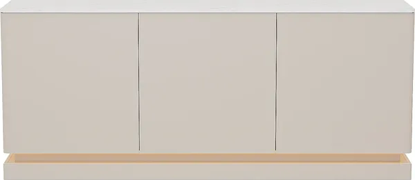 Vente-unique - DEVIKA Sideboard Holz, Platte BeigeWeiß - B 40 cm x H 80 cm x L 189,6 cm Bild 3
