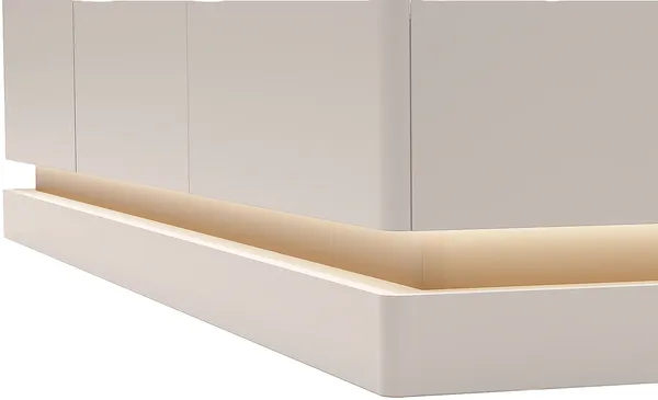 Vente-unique - DEVIKA Sideboard Holz, Platte BeigeWeiß - B 40 cm x H 80 cm x L 189,6 cm Bild 7