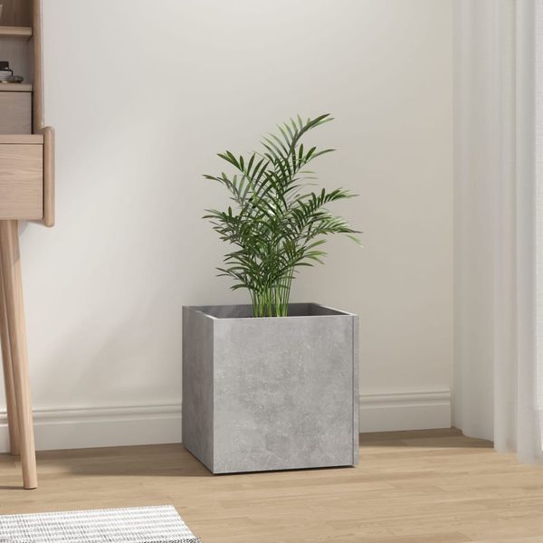 vidaXL Pflanzgefäß Betongrau 40x40x40 cm Holzwerkstoff 808796