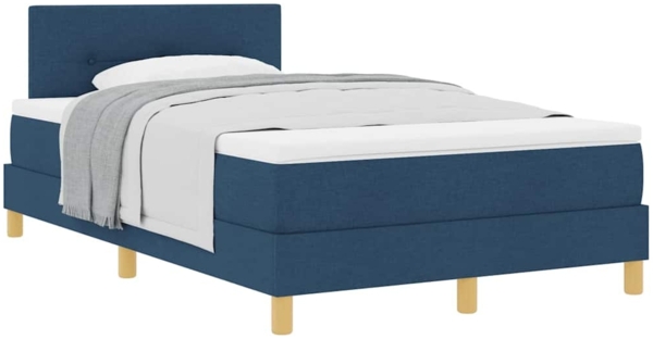 vidaXL Boxspringbett mit Matratze mit Matratze Blau 120 x 190 cm Stoff 3338908 Bild 2