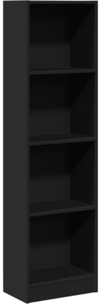 vidaXL Bücherregal Schwarz 40x24x143 cm Holzwerkstoff 857784