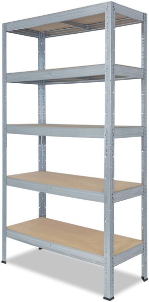 shelfplaza PRO 230x80x50 cm Schwerlastregal in grau-verzinkt mit 5 Böden und 200 kg Traglast pro Boden Bild 6