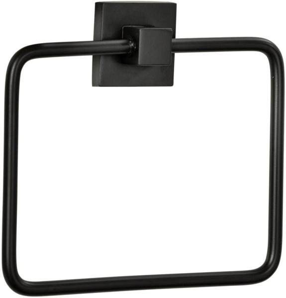 Fackelmann NEW YORK Handtuchring beweglich, Schwarz matt