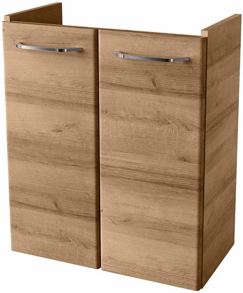 FACKELMANN MILANO Waschbeckenunterschrank Gäste WC 52 cm breit, Braun hell
