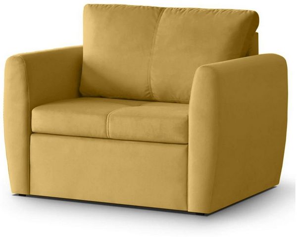 Beautysofa Relaxsessel KAMEL mit Schlaffunktion und Bettkasten (freistehend, kompakter Schlafsessel für Wohnzimmer & Gästezimmer, Velours TRINITY), Schlafsessel ausklappbar, moderner Sessel mit Liegefläche 188x82 cm