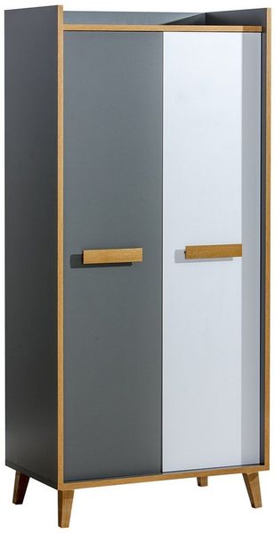 Jugendzimmer Werso Kinderzimmer 6 teiliges Komplett Set in Weiß, Riviera Eiche und Anthrazit