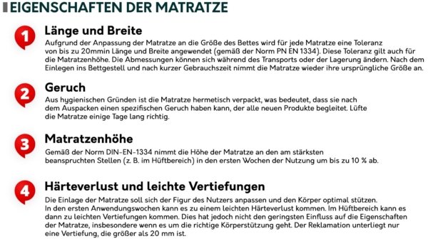 Beidseitige Federkernmatratze Earp Line Hard 20 cm (Liegefläche: 180x200 cm) Bild 6