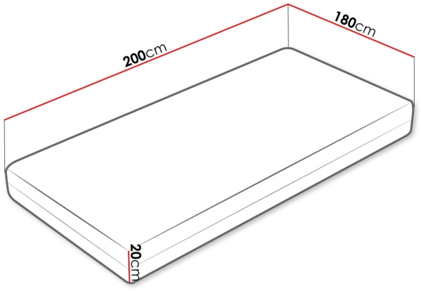 Beidseitige Federkernmatratze Earp Line Hard 20 cm (Liegefläche: 180x200 cm) Bild 4
