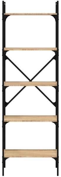 vidaXL Bücherregal 5 Fächer Sonoma-Eiche 56x31,5x174 cm Holzwerkstoff 833344 Bild 4