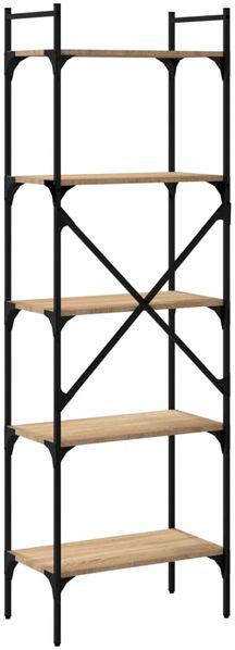 vidaXL Bücherregal 5 Fächer Sonoma-Eiche 56x31,5x174 cm Holzwerkstoff 833344 Bild 6