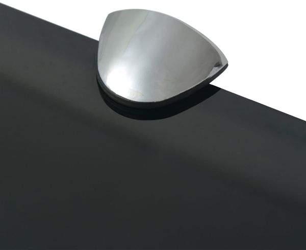 vidaXL Schwebendes Regal, Glas schwarz, 0,8 x 10 x 60 cm Bild 4