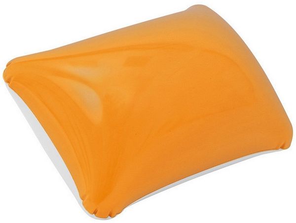 Macma Reisekissen aufblasbares Kissen / Reisekissen / Strandkissen / Farbe: weiß-orange