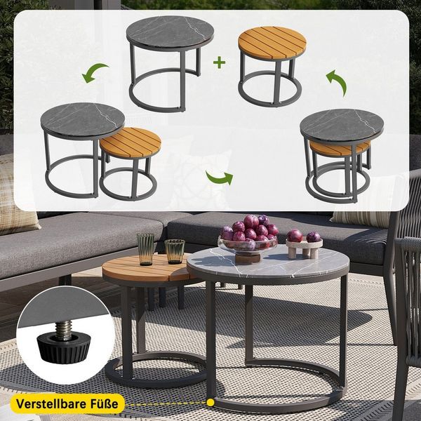 i@home Gartenlounge-Set, (6-tlg), für 5-6 Personen, 6-teiliges PE-rattan Sitzgruppe, wasserfest