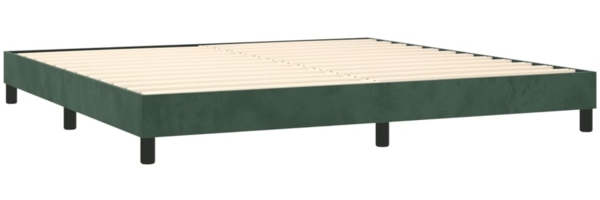 vidaXL Boxspringbett mit Matratze Dunkelgrün 200x200 cm Samt 3127514 Bild 3