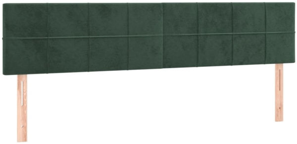 vidaXL Boxspringbett mit Matratze Dunkelgrün 200x200 cm Samt 3127514 Bild 5