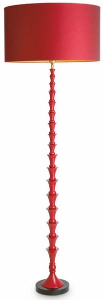 Casa Padrino Luxus Stehleuchte Bordeauxrot / Schwarz H. 162,5 cm - Luxus Leuchten
