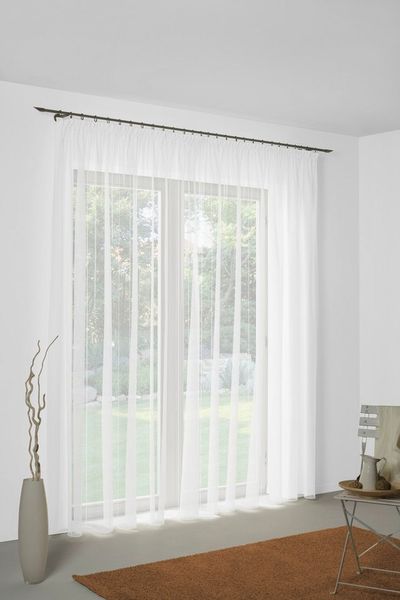 Wirth Gardine Charlotte (1 St), Faltenband, halbtransparent, Fertig-Store mit FB 1:3 nach Maß